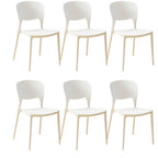 Stackable Scandinavian style plastic and acrylic side chair for dining room