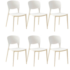 Modern Scandinavian Style Stackable Plastic & Acrylic Side Chair Dining Chairs