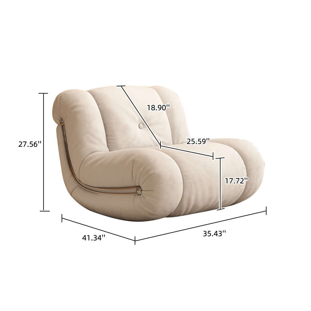 Comfortable rocking recliner sofa chair with ergonomic backrest for leisure and relaxation