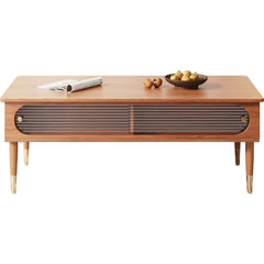 Rectangular Wooden Storage Coffee Table for Living Room