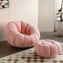 Comfortable Solid Wood Papasan Chair with Memory Foam Seat and Swivel Base Accent Chairs