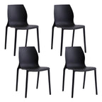 Stackable modern Scandinavian plastic and acrylic chair for kitchen and dining use