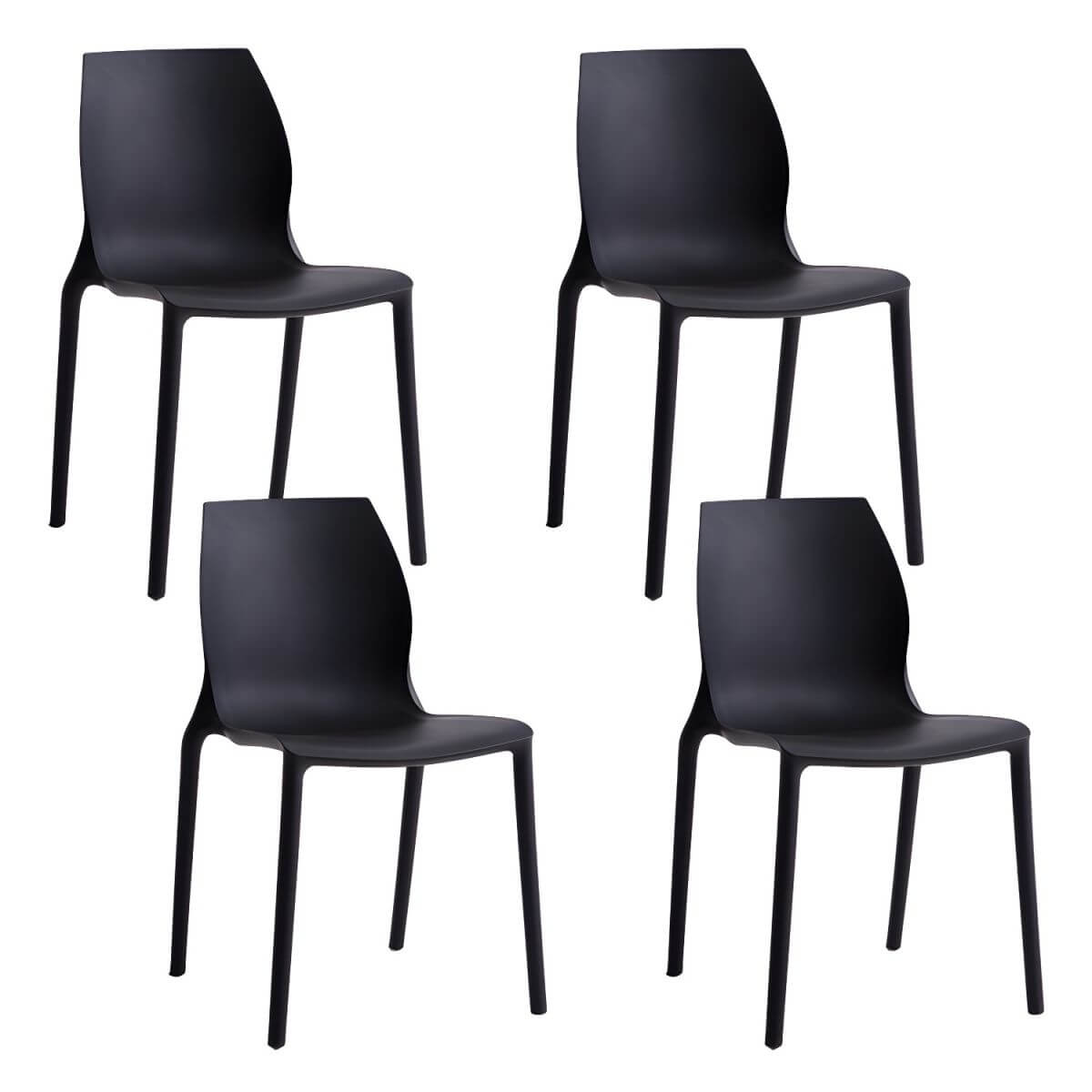 Stackable modern Scandinavian plastic and acrylic chair for kitchen and dining use