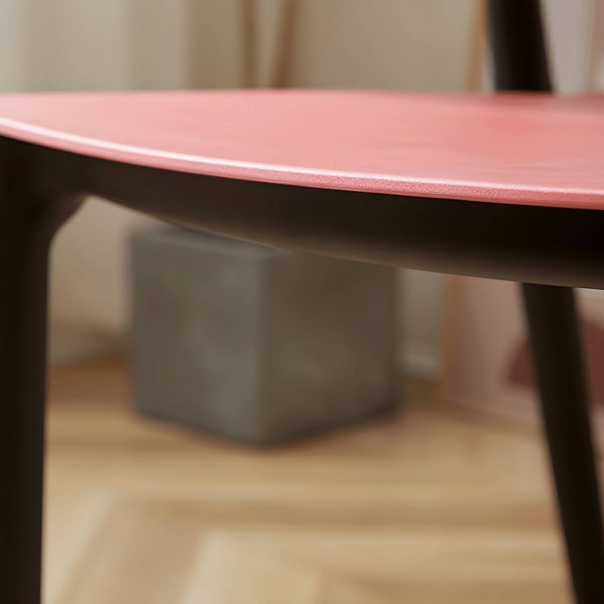 Low-back plastic and acrylic side chair with modern style for kitchen and dining areas