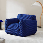 Light gray Scandinavian single sofa chair with polyester twill upholstery, ideal for bedroom seating main product image