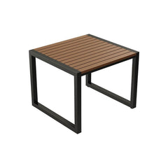 Modern Simple Style Patio Dining Set with Chair, Laminate Table Top, Available in 5/7-piece, Cocoa Color, UV-proof, Rectangular/Square Shape Patio Dining Sets