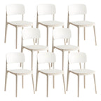 Scandinavian style stackable plastic and acrylic side chair for kitchen and dining