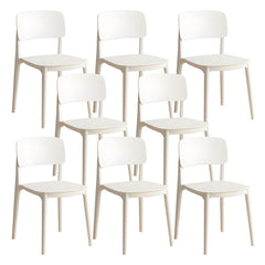 Scandinavian Style Stackable Plastic & Acrylic Side Chair for Kitchen & Dining Dining Chairs
