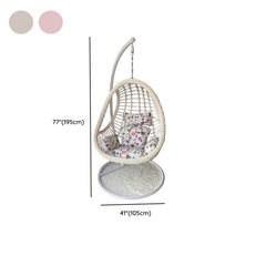 Tropical Upholstered Porch Swing with Stand and Metal Chain, Stand Included Porch Swings