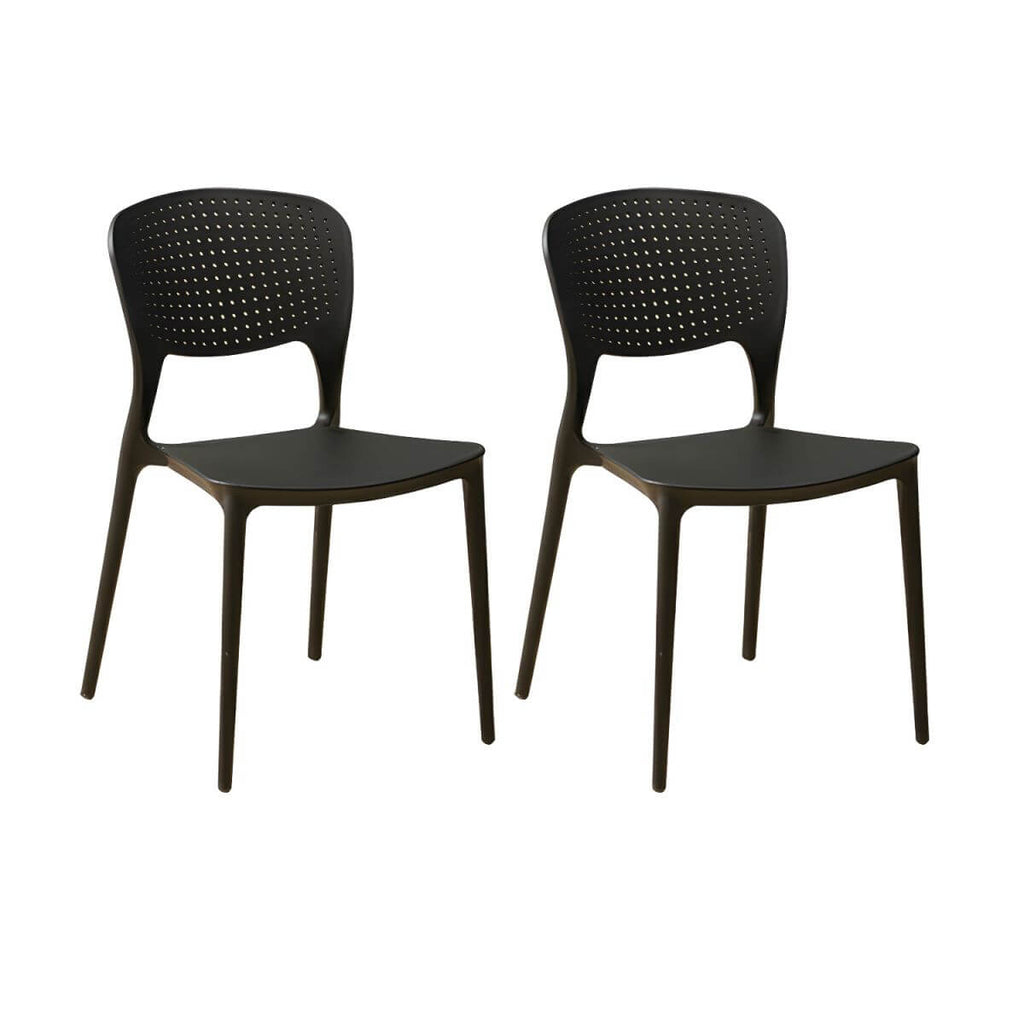 Stackable Scandinavian style plastic and acrylic side chair for dining room