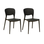 Stackable Scandinavian style plastic and acrylic side chair for dining room