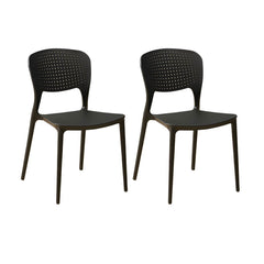 Modern Scandinavian Style Stackable Plastic & Acrylic Side Chair Dining Chairs