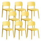 Scandinavian style stackable plastic and acrylic side chair for kitchen and dining