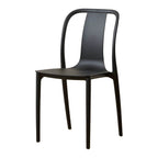 Low-back plastic and acrylic side chair with modern style for kitchen and dining areas