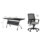 Foldable minimalist conference table perfect for business meetings and training sessions