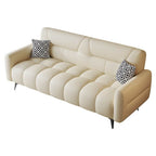 Synthetic Leather Arm-Included Cerulean Standard Sofa, Sponge, Ultramarine, 83"L x 28"W x 33"H
