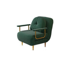 Convertible sofa sleeper with tufted back and polyester fiber upholstery