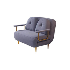 Glam Polyester Fiber Convertible Sofa Sleeper with Tufted Back Futons