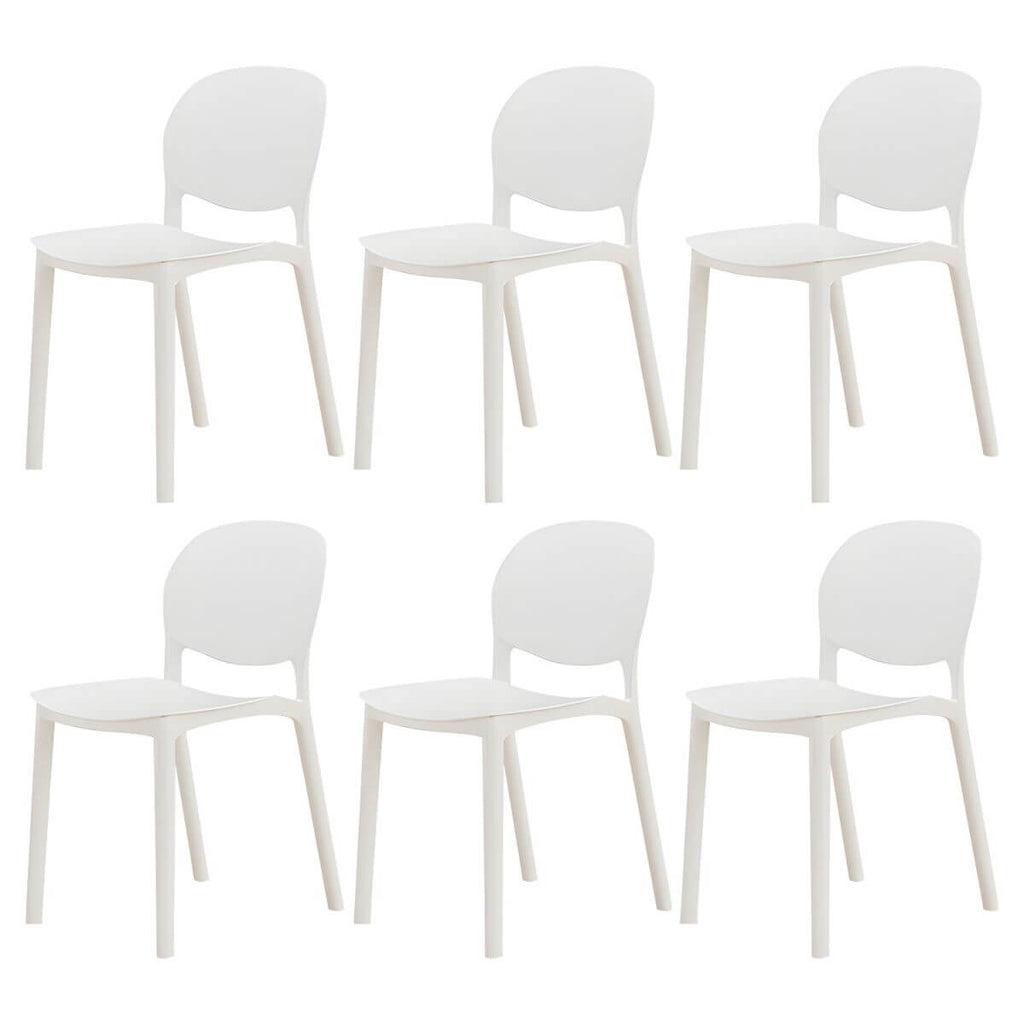 Stackable Nordic dining chair with acrylic legs and ergonomic backrest for modern dining rooms