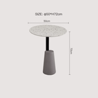 Modern terrazzo coffee table with stylish design, perfect for cozy living spaces