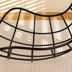 Sledging base rocking Papasan chair with comfortable cushion, perfect for sitting room accent seating