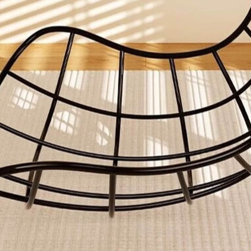 Sledging base rocking Papasan chair with comfortable cushion, perfect for sitting room accent seating