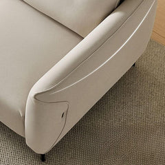 Straight Sofa Couch/Sofa Recliner in Polyester Blend with Left Hand Facing/Horizontal Orientation and Round Arm Sectionals