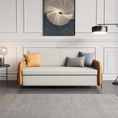 67in Modern Pull Out Convertible Sofa Bed With Storage Pocket