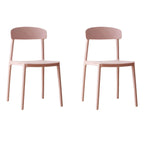 Scandinavian style low back kitchen and dining chair made of plastic and acrylic