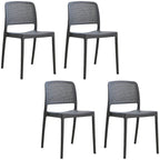 Stackable modern plastic and acrylic side chair for kitchen and dining use