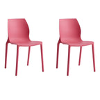Stackable modern Scandinavian plastic and acrylic chair for kitchen and dining use