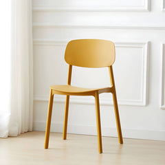 1 Piece Scandinavian Plastic & Acrylic Open Back Kitchen & Dining Side Chair Dining Chairs