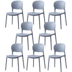 Scandinavian style stackable plastic and acrylic dining side chair for kitchen and dining