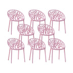 Scandinavian style sloped arm chair made of plastic and acrylic, ideal for kitchen and dining areas