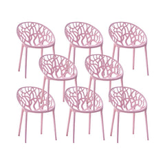 Scandinavian Style Plastic & Acrylic Sloped Arm Chair for Kitchen & Dining Dining Chairs