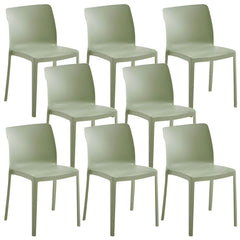 Scandinavian Plastic & Acrylic Kitchen & Dining Chair with Low Back Dining Chairs