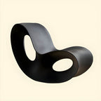 Acrylic contemporary indoor rocking chair without armrest in solid color