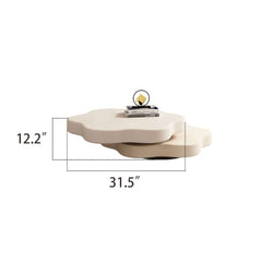 Living Room Cloud Coffee Table with Rotating Shelf