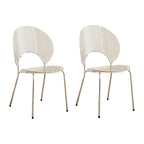 Scandinavian style stackable armless side chair made of plastic and acrylic for dining