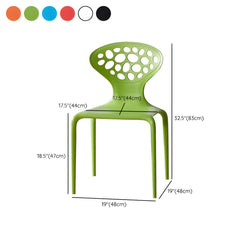 Nordic Armrest Backrest Acrylic Chair with Acrylic Legs for Dining Room Dining Chairs