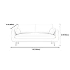 31.5-inch polyester blend tuxedo arm sofa with loose back, perfect for living room seating