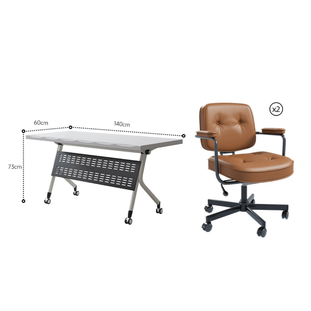 Foldable meeting table that is durable, lightweight, and easy to store