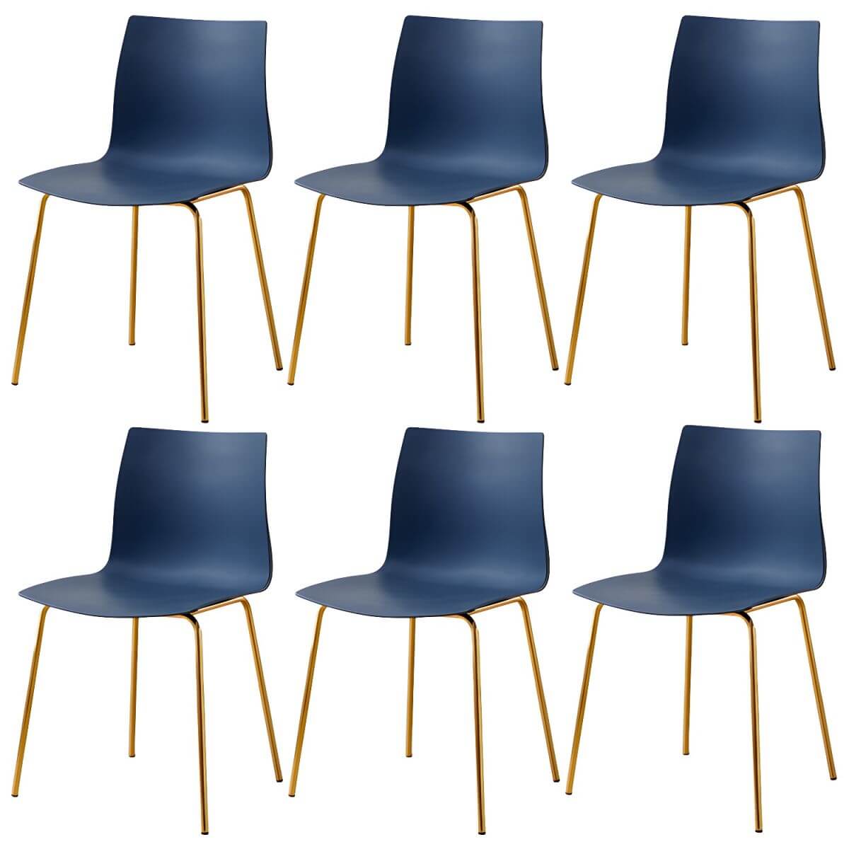 Modern plastic and acrylic side chair with metal legs, ideal for kitchen and dining rooms
