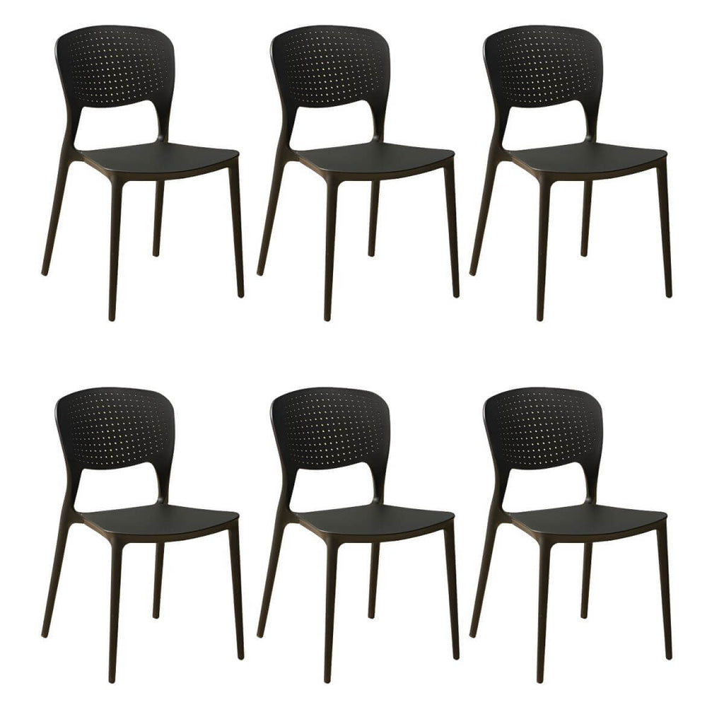 Stackable Scandinavian style plastic and acrylic side chair for dining room