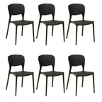Stackable Scandinavian style plastic and acrylic side chair for dining room