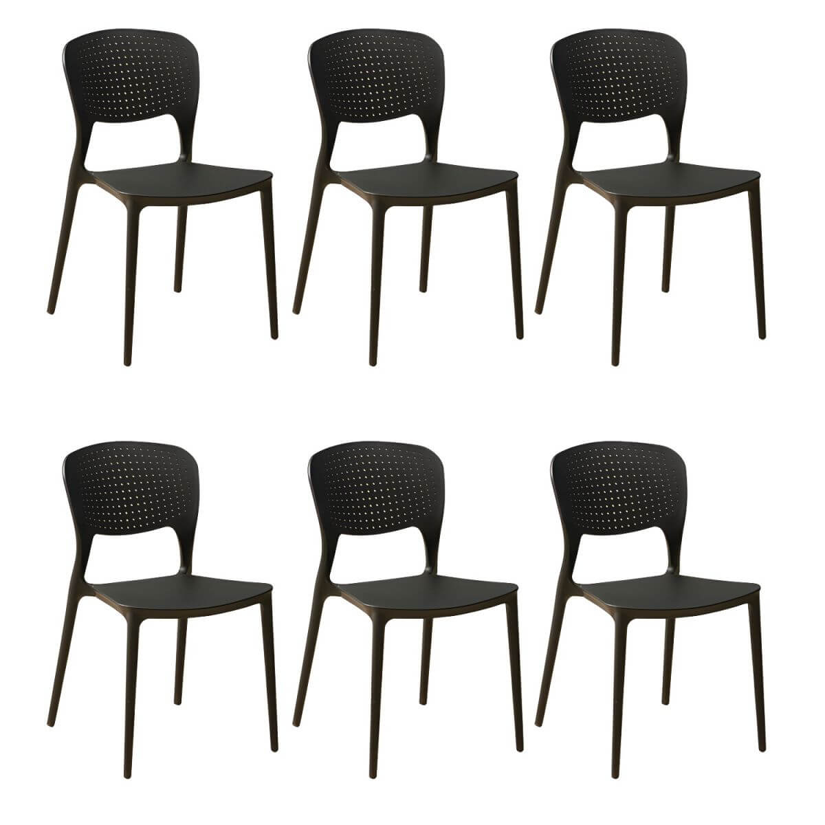 Stackable Scandinavian style plastic and acrylic side chair for dining room