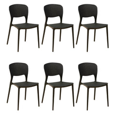Modern Scandinavian Style Stackable Plastic & Acrylic Side Chair Dining Chairs