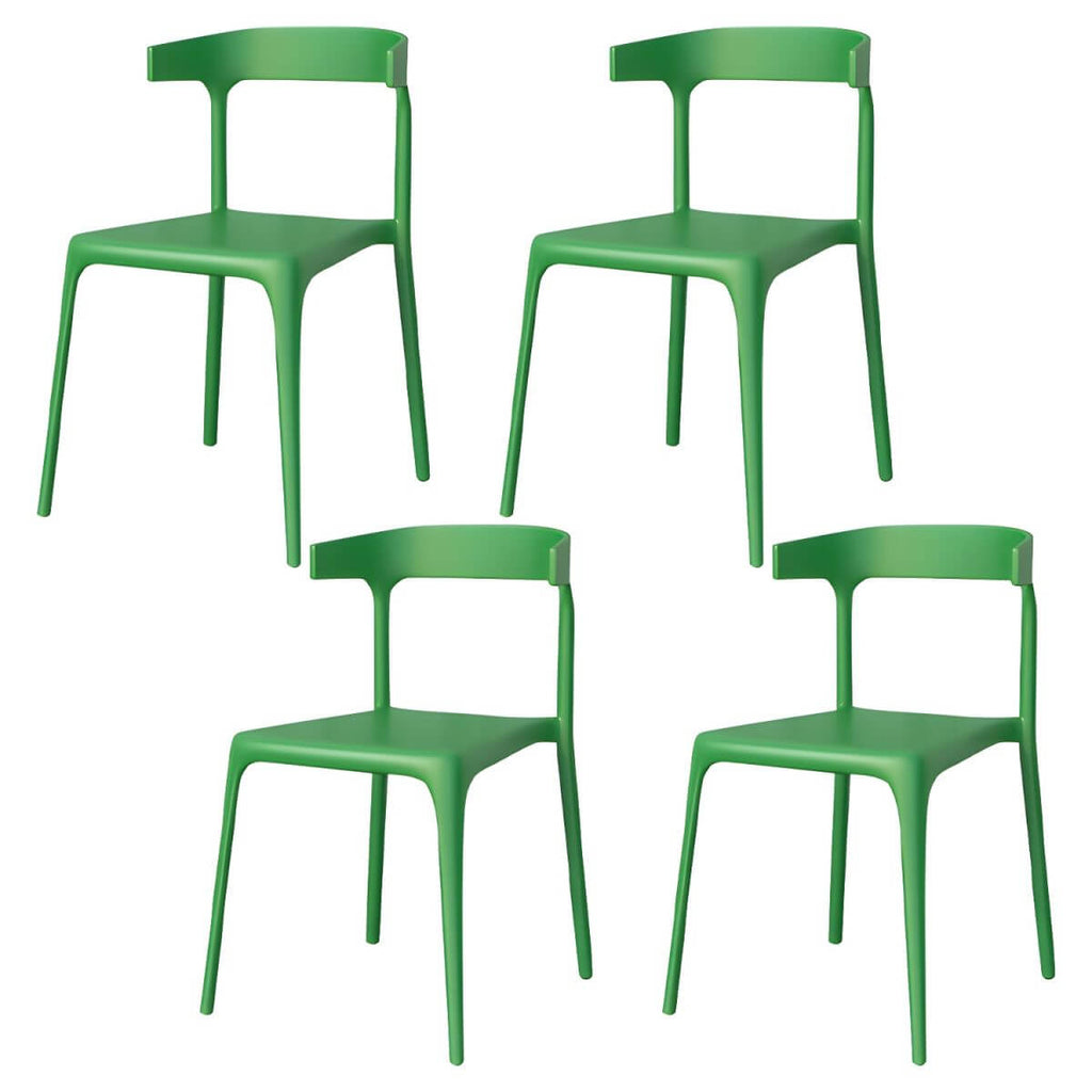 Stackable Nordic acrylic dining chair with backrest and acrylic legs