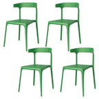 Stackable Nordic acrylic dining chair with backrest and acrylic legs