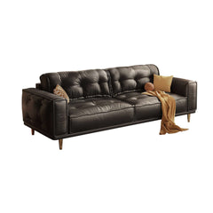 French Vintage Leather Sofa Luxurious Comfort